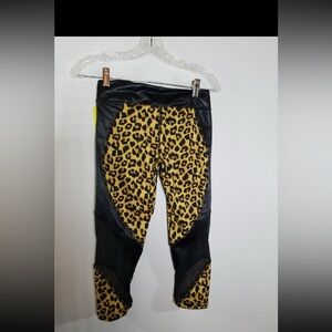 Zumba Fitness La gozadera mesh cropped Leggings with animal print Pattern SZ XS